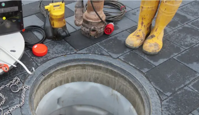 Abwasserservice – Inspektion und Reinigung von Pumpenschächten